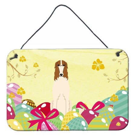 Carolines Treasures Easter Eggs Borzoi Wall or Door Hanging Prints BB6023DS812